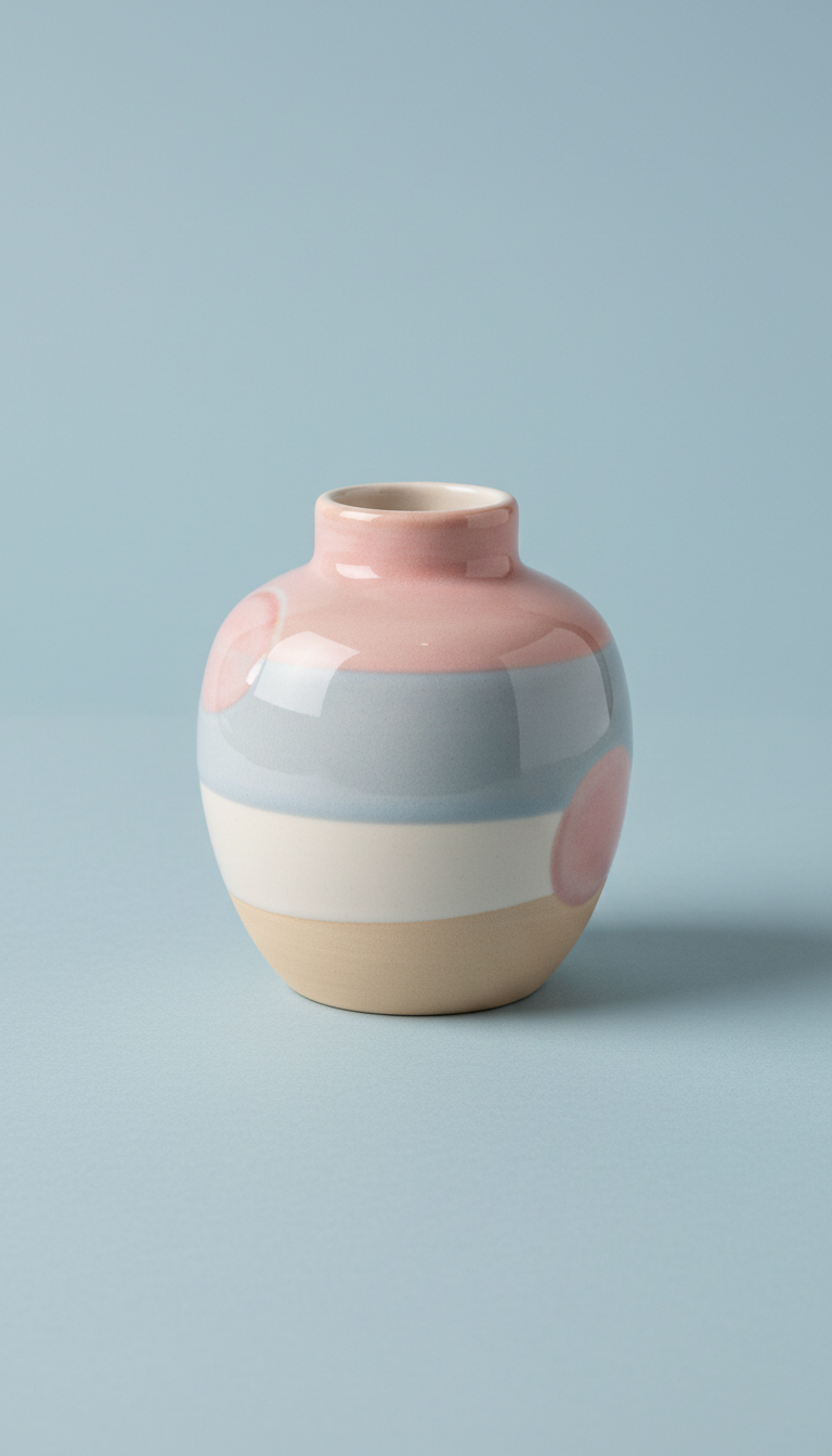 Pastel Bud Vase in Blush Porcelain