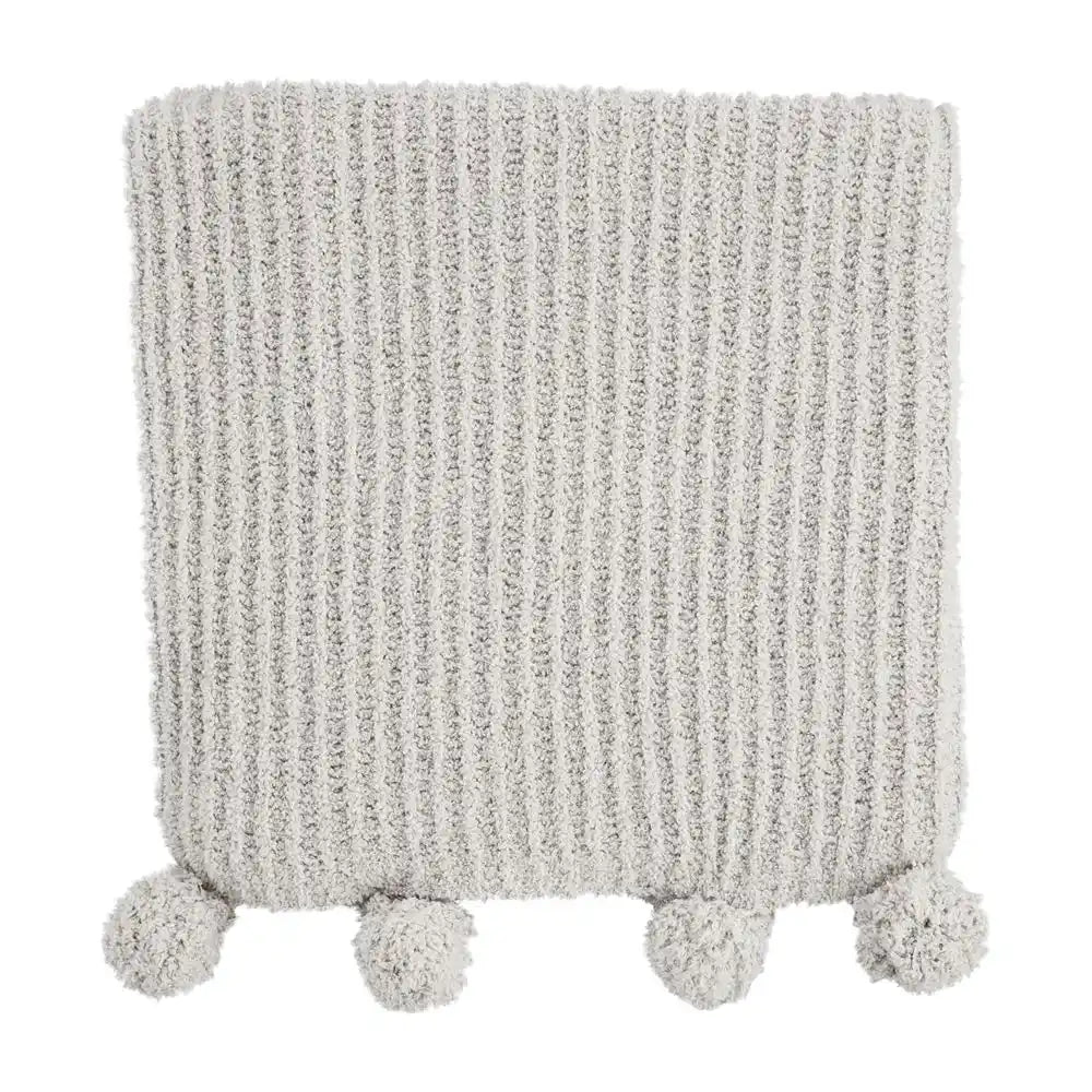 Chenille Pom Pom Blanket