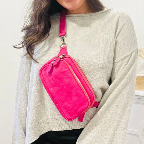 Kylie Double Zip Sling/ Belt Bag