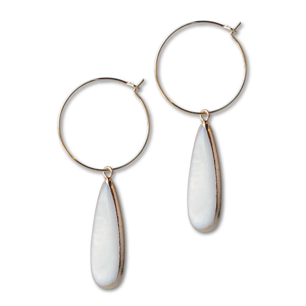Lenny & Eva Intentions Earrings-Teardrop Mother of Pear