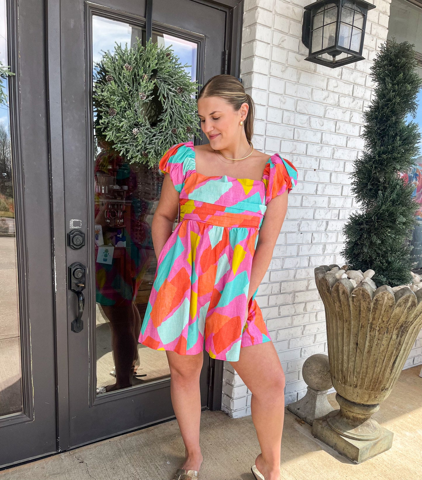 Jacey Print Romper