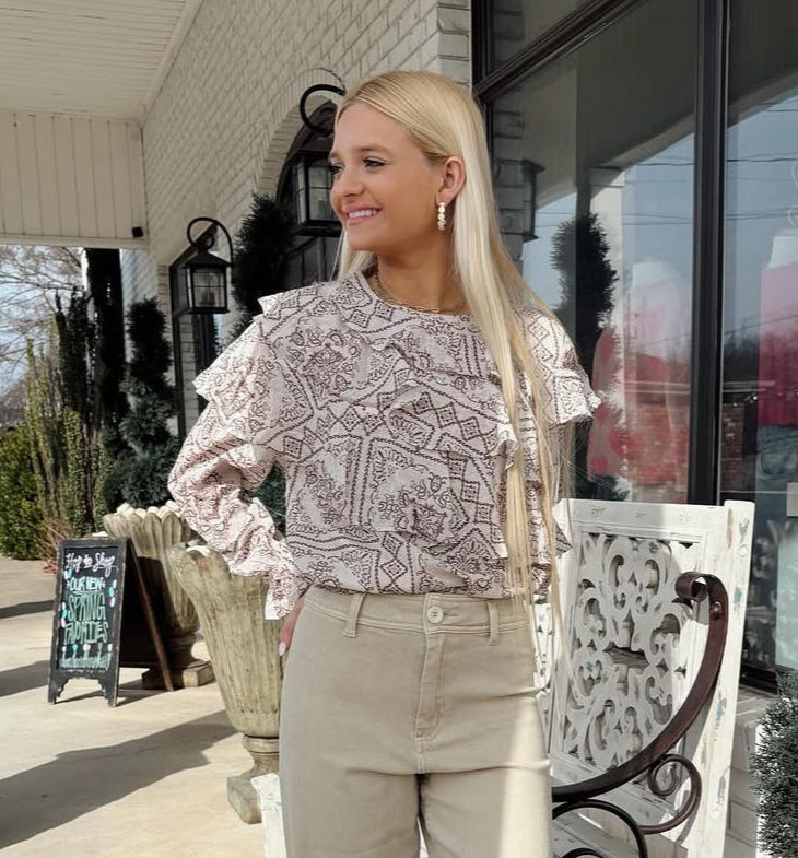 Audrey Abstract Top