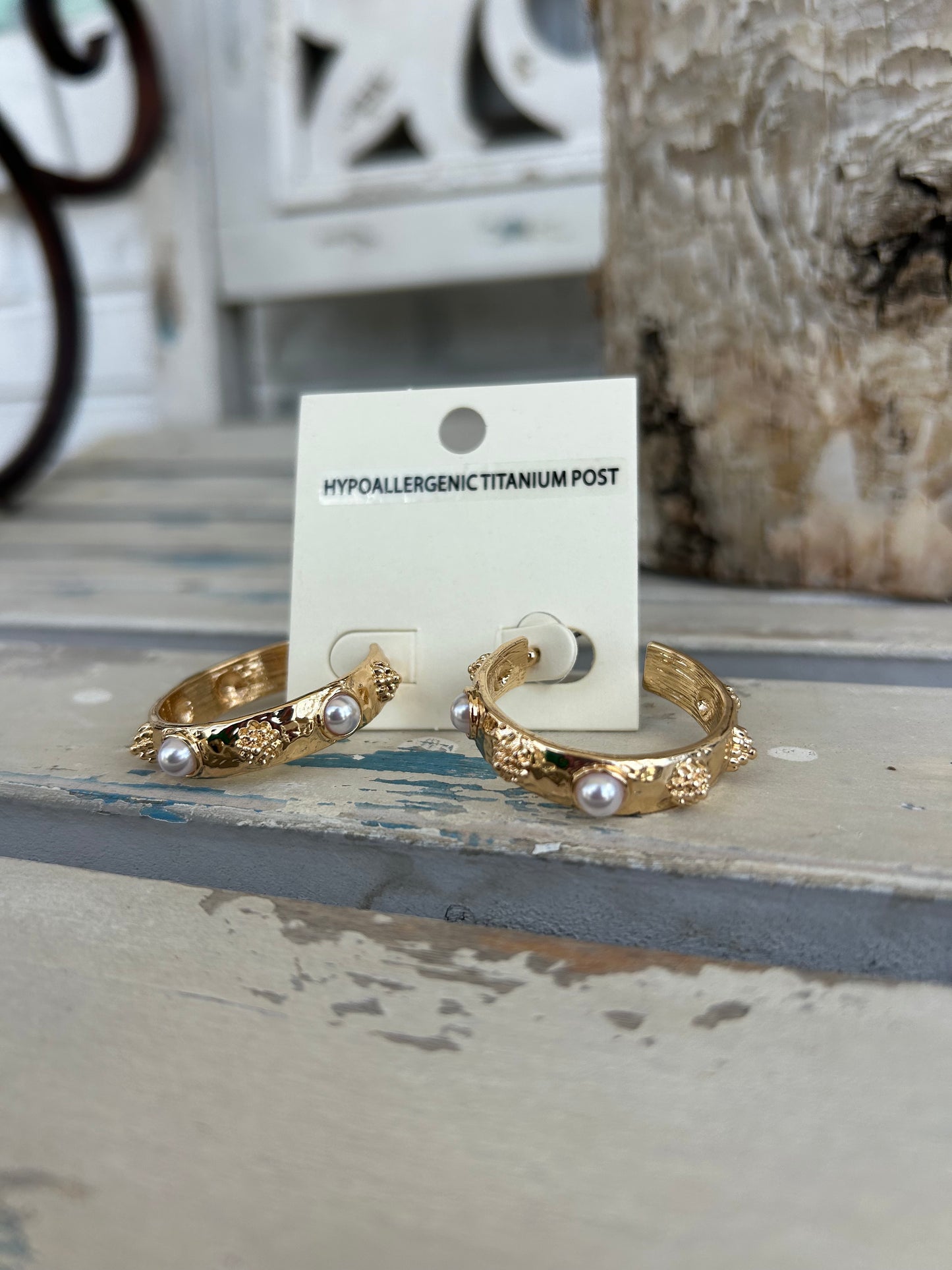 Gold Drop Hoop