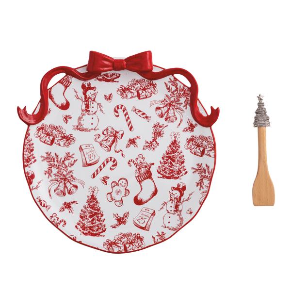 Mudpie Cookie Bow Plate