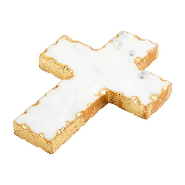 Mudpie Gold Edge Marble Cross