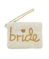 Beaded Bride Coin Pouch with Chain