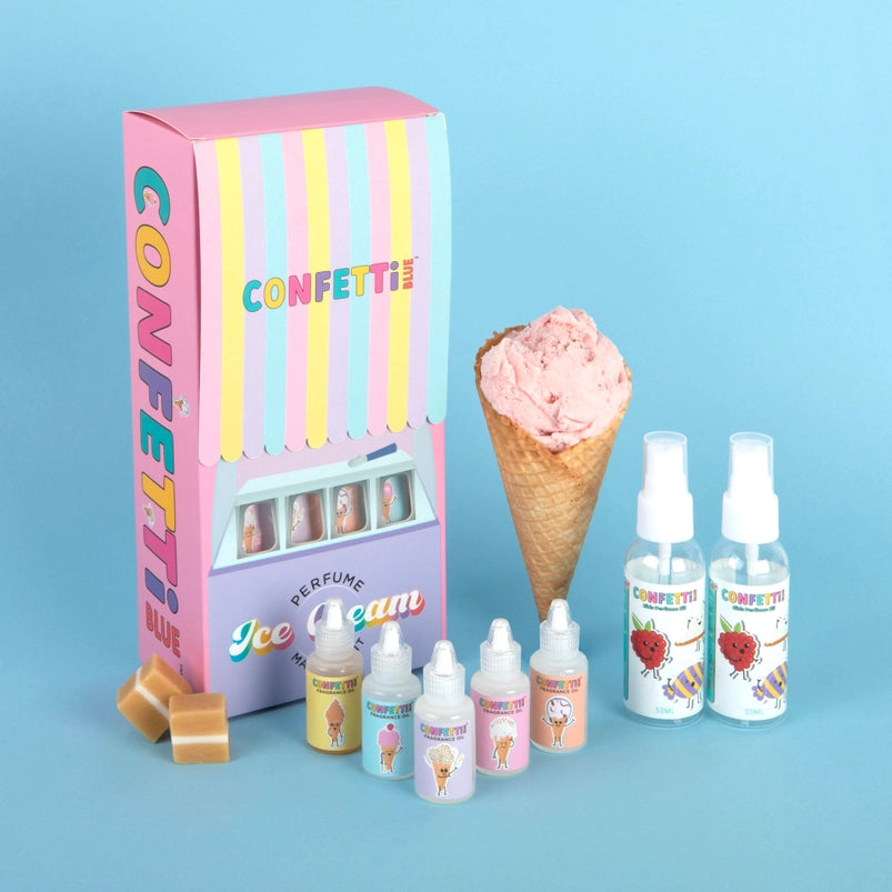 Confetti Blue Scented Kids Perfume Making Kit