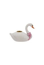 Hazel Mazel: Cast Iron Swan Taper Holder- Antique Gold