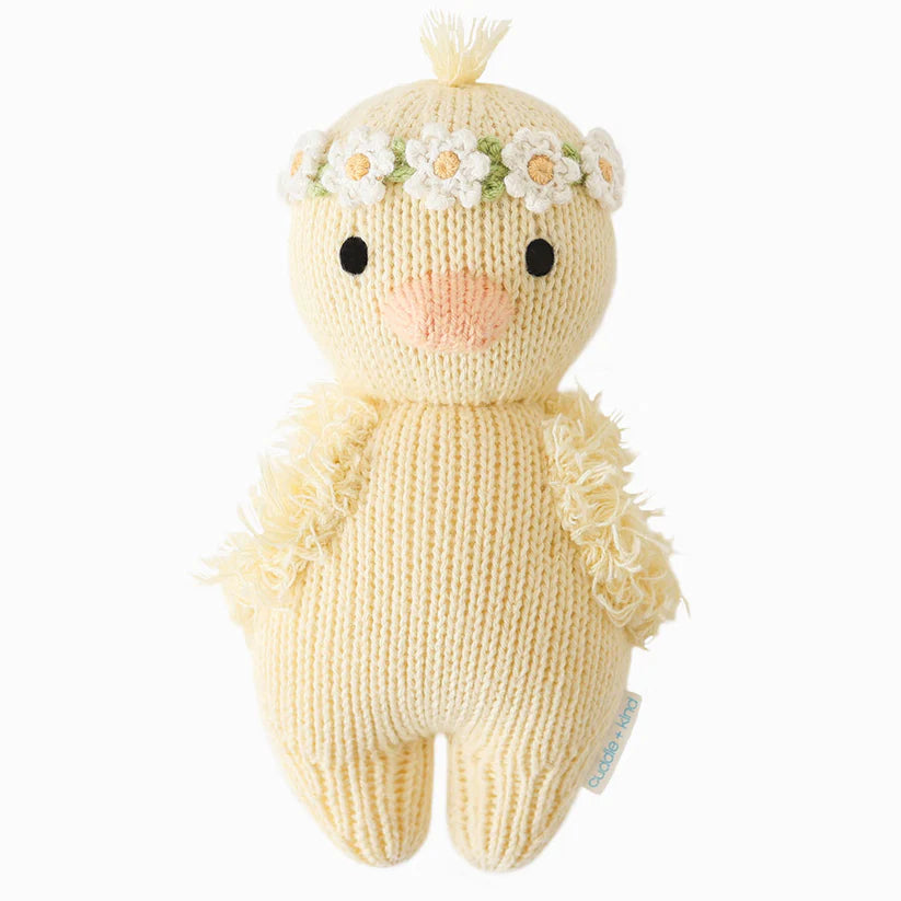 Baby duckling (ivory floral) Knit Animal