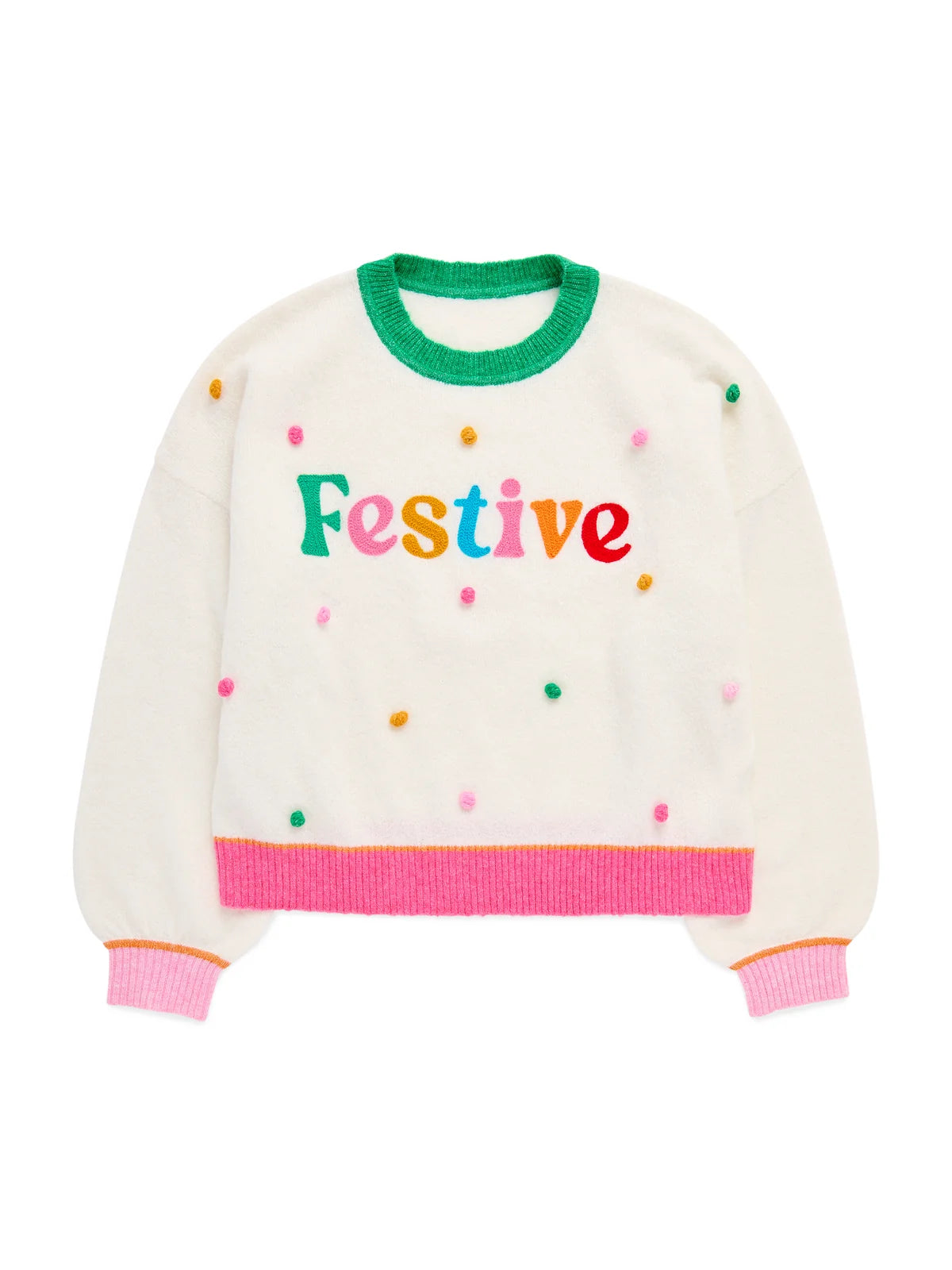 Shiraleah: "Festive" Pom Pom Relaxed Sweater