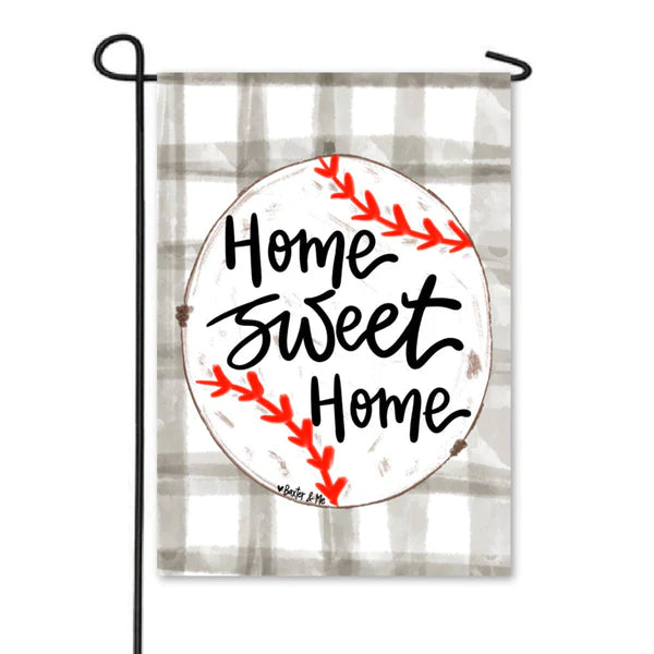 Home Sweet Home Baseball Garden Flag