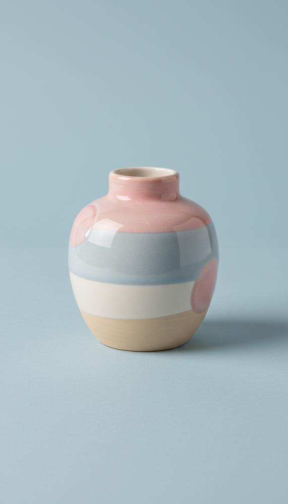 Pastel Bud Vase in Blush Porcelain