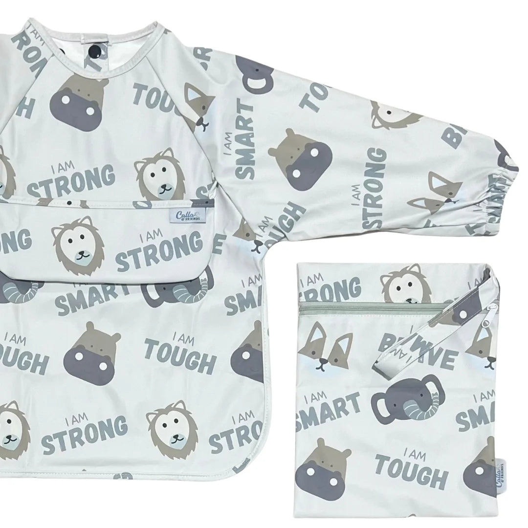 Calla And Friends: The Grayson Long Sleeve Bib  6-36M