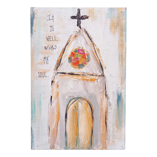Glory Haus: It Is Well Church Wood Block