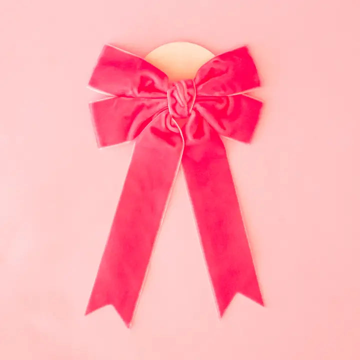 Holiday Velvet Bow | Pink