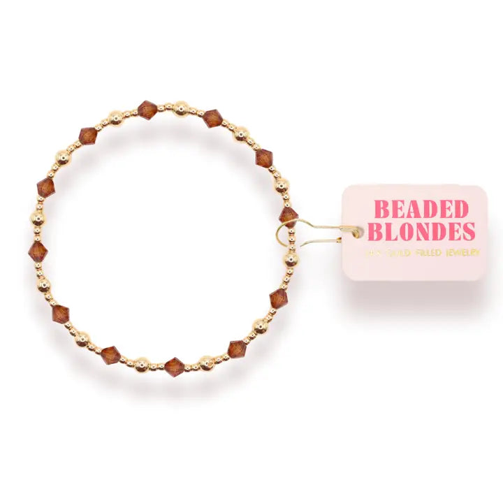 Beaded Blondes Burnt Orange June Bracelet