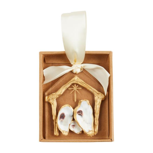 Mudpie Oyster Nativity Ornament