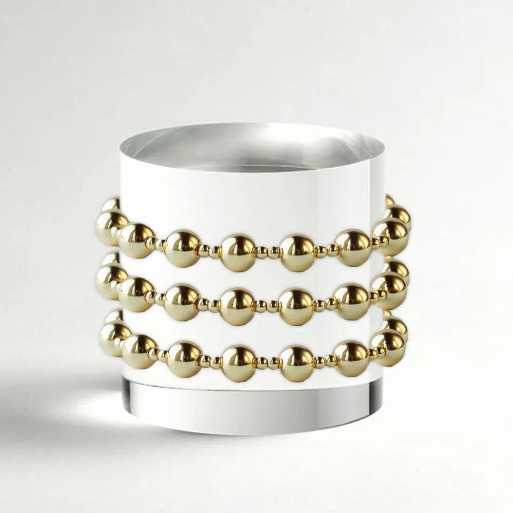 Lenny & Eva STRETCH 6 MM SMOOTH GILDED DUO BRACELET