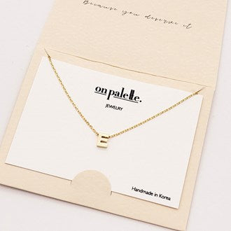 dainty initial letter necklace/14k gold dipped
