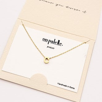 dainty initial letter necklace/14k gold dipped