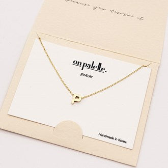 dainty initial letter necklace/14k gold dipped
