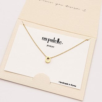 dainty initial letter necklace/14k gold dipped