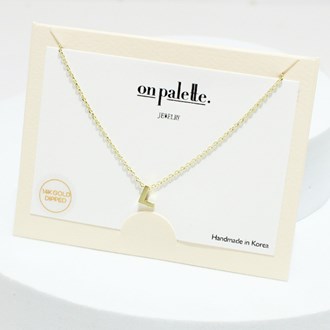 dainty initial letter necklace/14k gold dipped