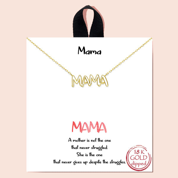 "MAMA" dainty letter necklace