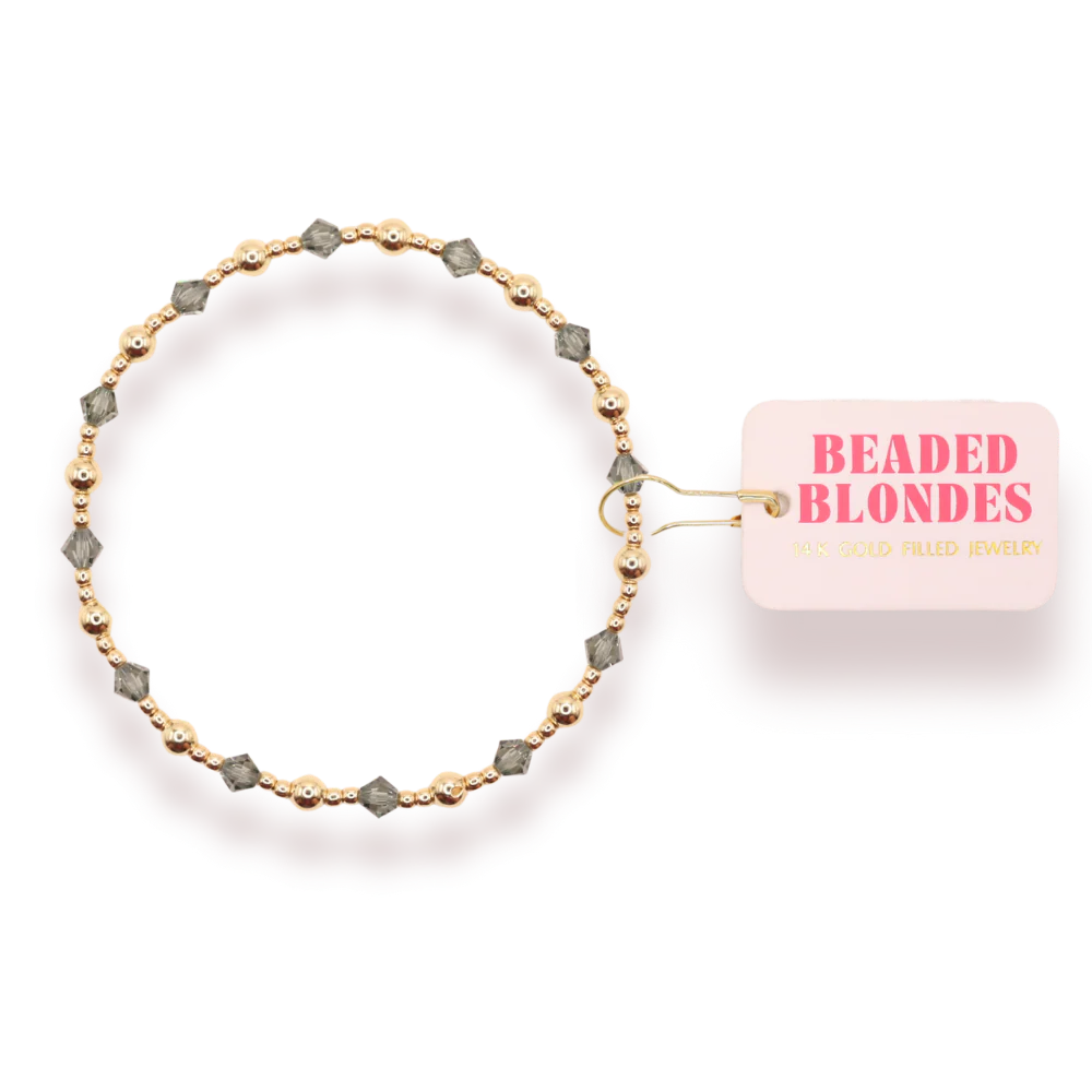 Beaded Blondes Ash Gray June Bracelet (Copy)