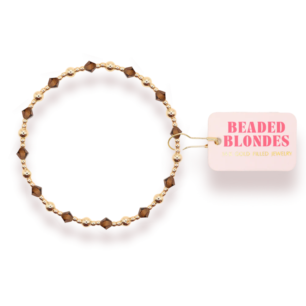 Beaded Blondes Coco Brown June Bracelet