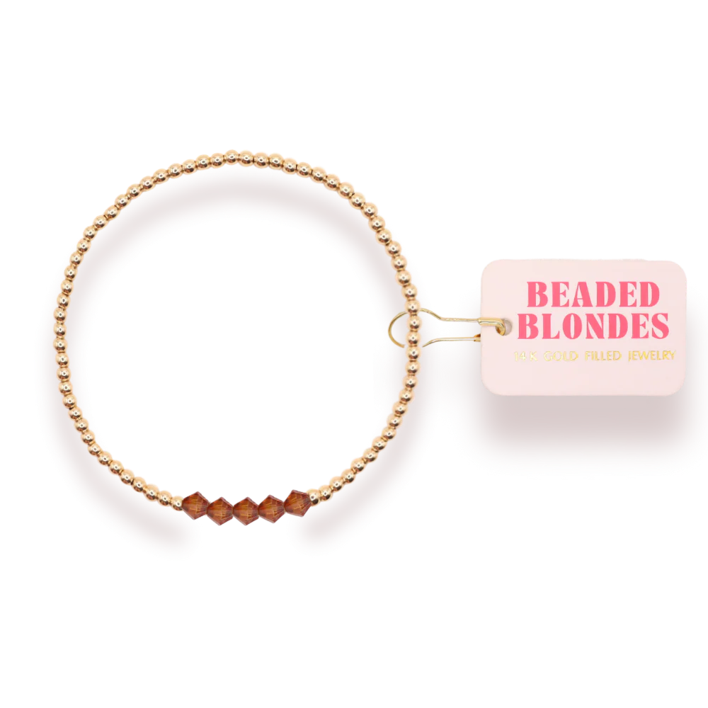 Beaded Blondes Coco Brown Kim Bracelet