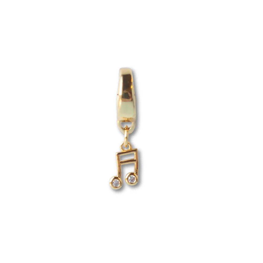 Music Note Charm, CZ
