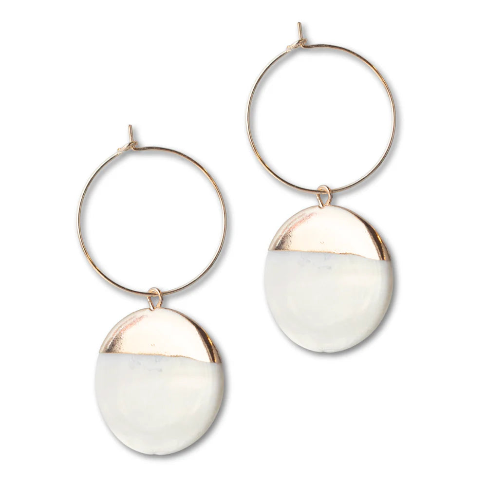 Lenny & Eva Intentions Earrings-Dipped Mother of Pearl