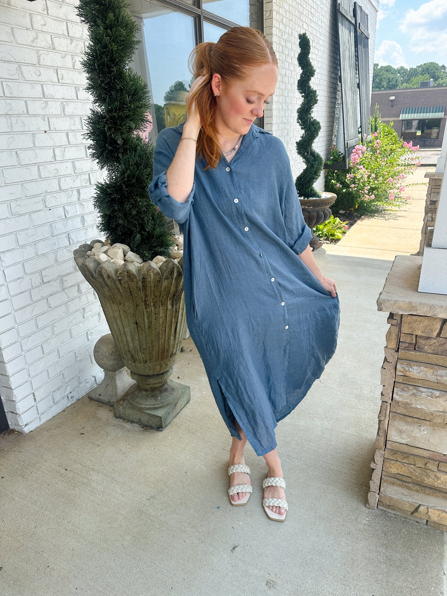 Sweet Saturday Linen Dress