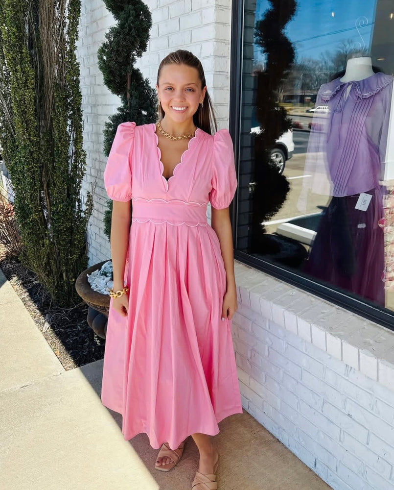 Makin' Me Blush Midi Dress