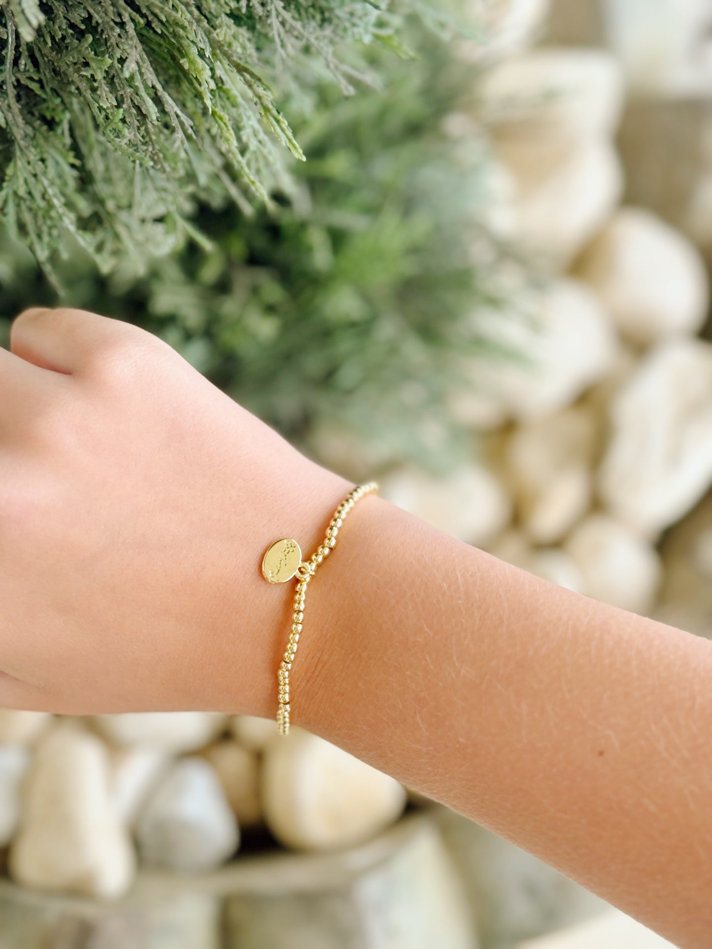 4mm h2o resistant Gold Ball Bracelet