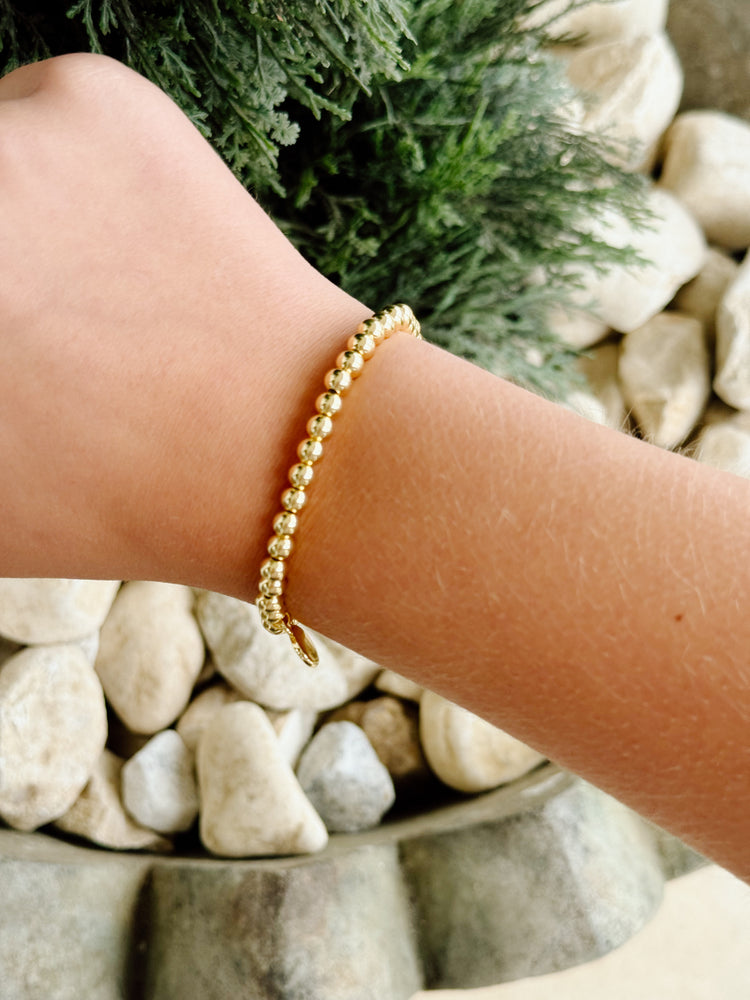 5mm H2O Resistant Gold Ball Bracelet