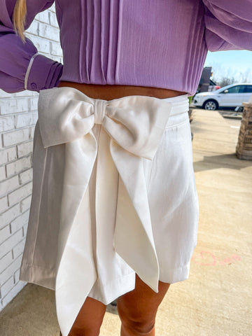 High Waist Bow Shorts