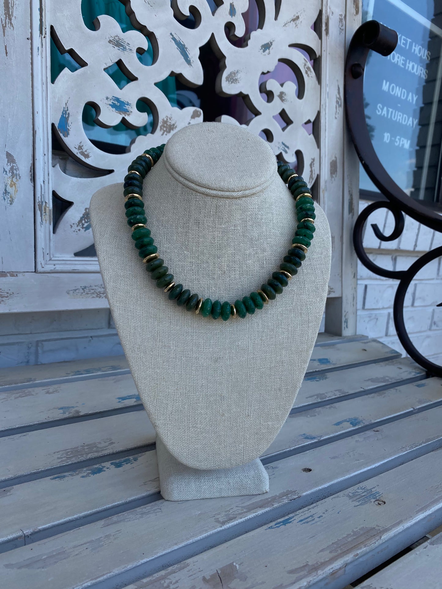 The Emerald Beaded Necklace