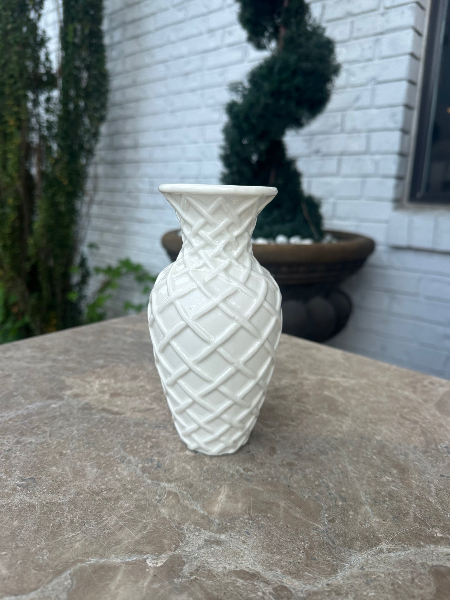 Hazel Mazel: Stoneware Basket Weave Vase