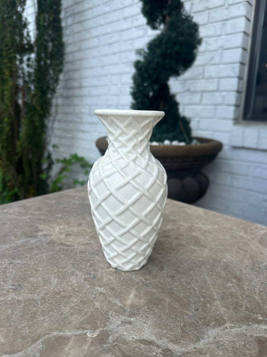 Hazel Mazel: Stoneware Basket Weave Vase