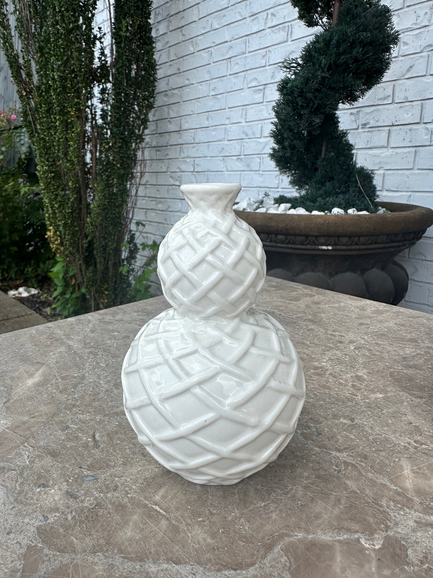 Hazel Mazel: Stoneware Basket Weave Vase