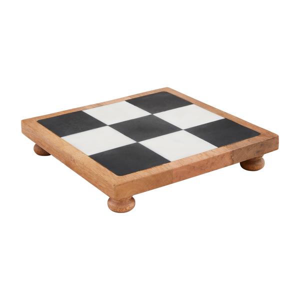 MUDPIE CHECKERED MARBLE TRIVET