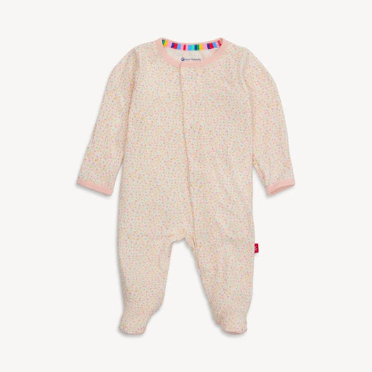 Magnetic Me: Floral Magnetic Me Velour Footie