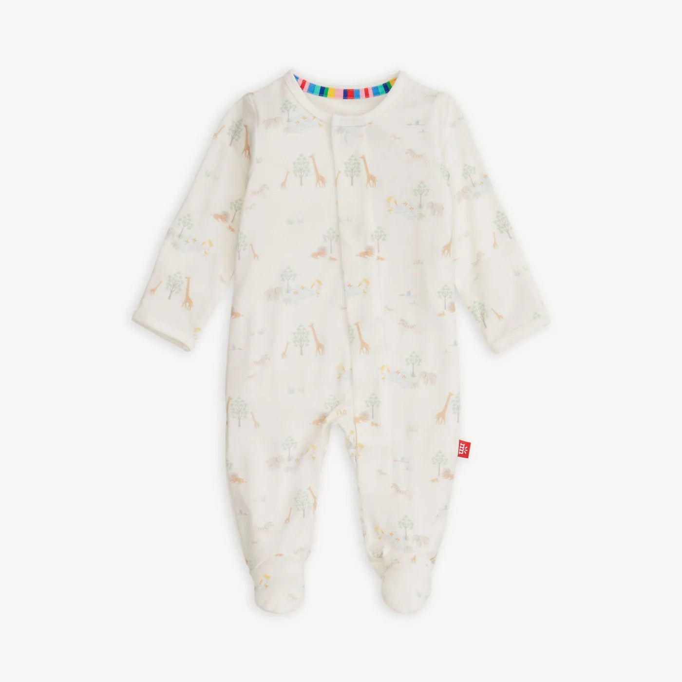Magnetic Me: White Serene Safari Modal Footie