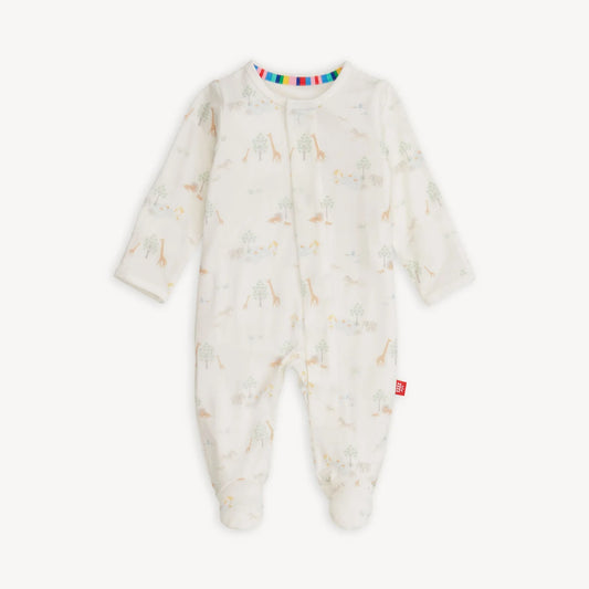 Magnetic Me: White Serene Safari Modal Footie