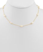 Pearl Station Chain Necklace