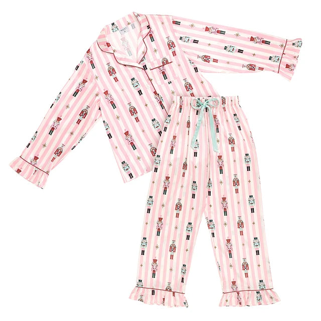 Bella Apparel: Full Length Ruffle Pajama Set