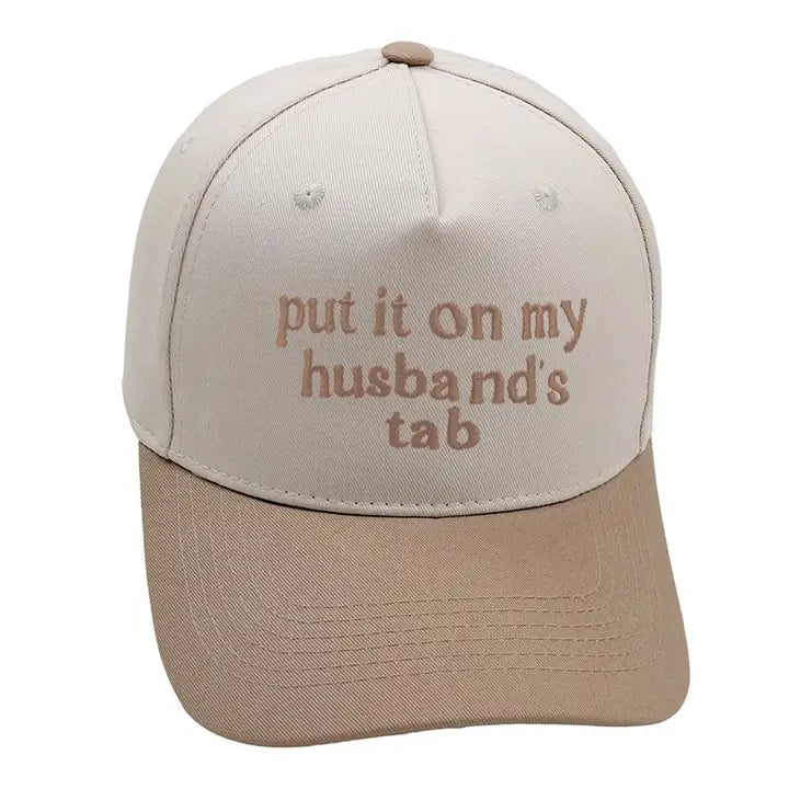 Put It On My Husband's Tab Baseball Cap