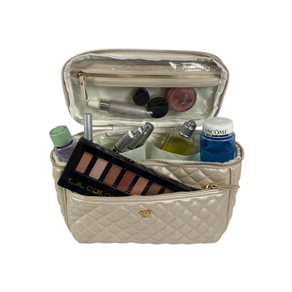 Classic Train Case - Pearl Quilted